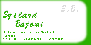 szilard bajomi business card