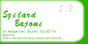 szilard bajomi business card